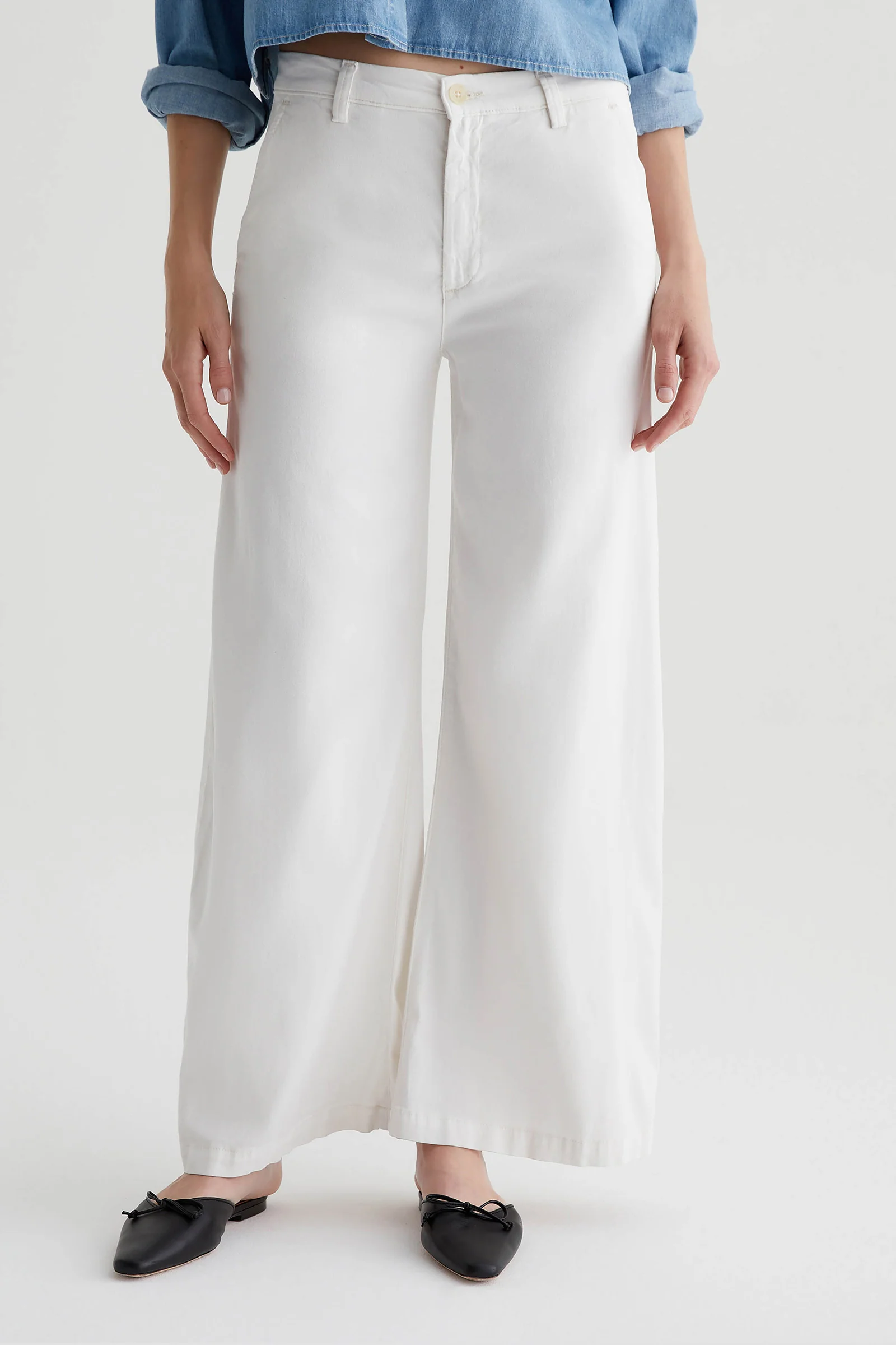 AG Caden Wide Leg Pant - Powder