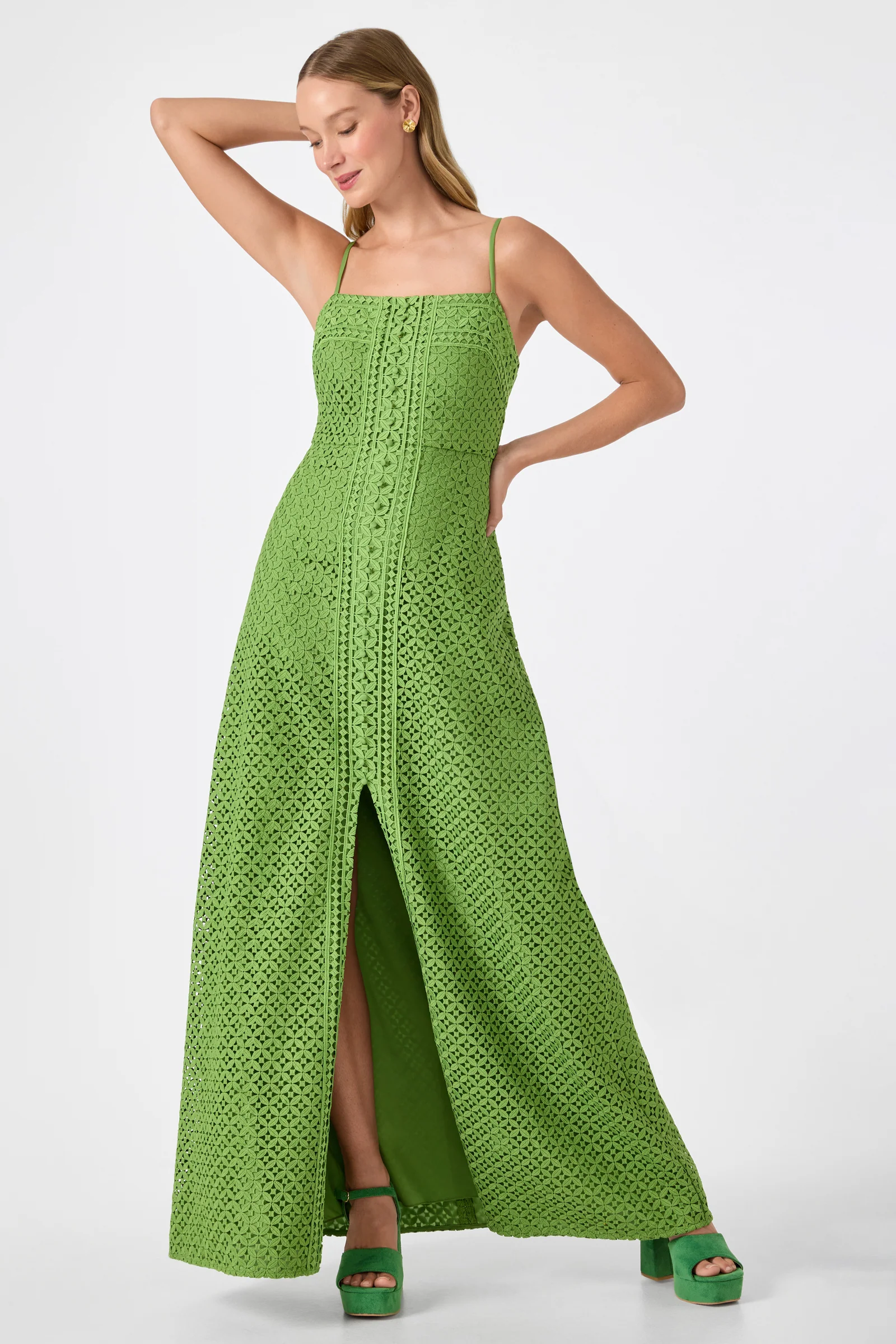 Akumi Sleeveless Lace Maxi Dress - Image 2