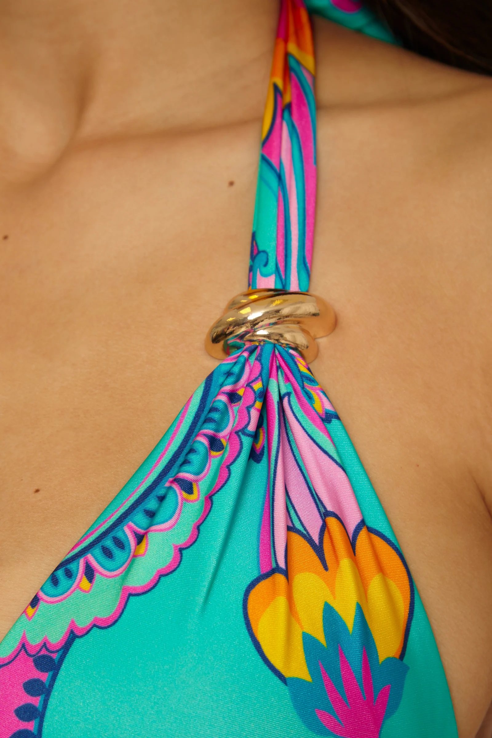 Banded Halter Swim Top - Mykonos - Image 4