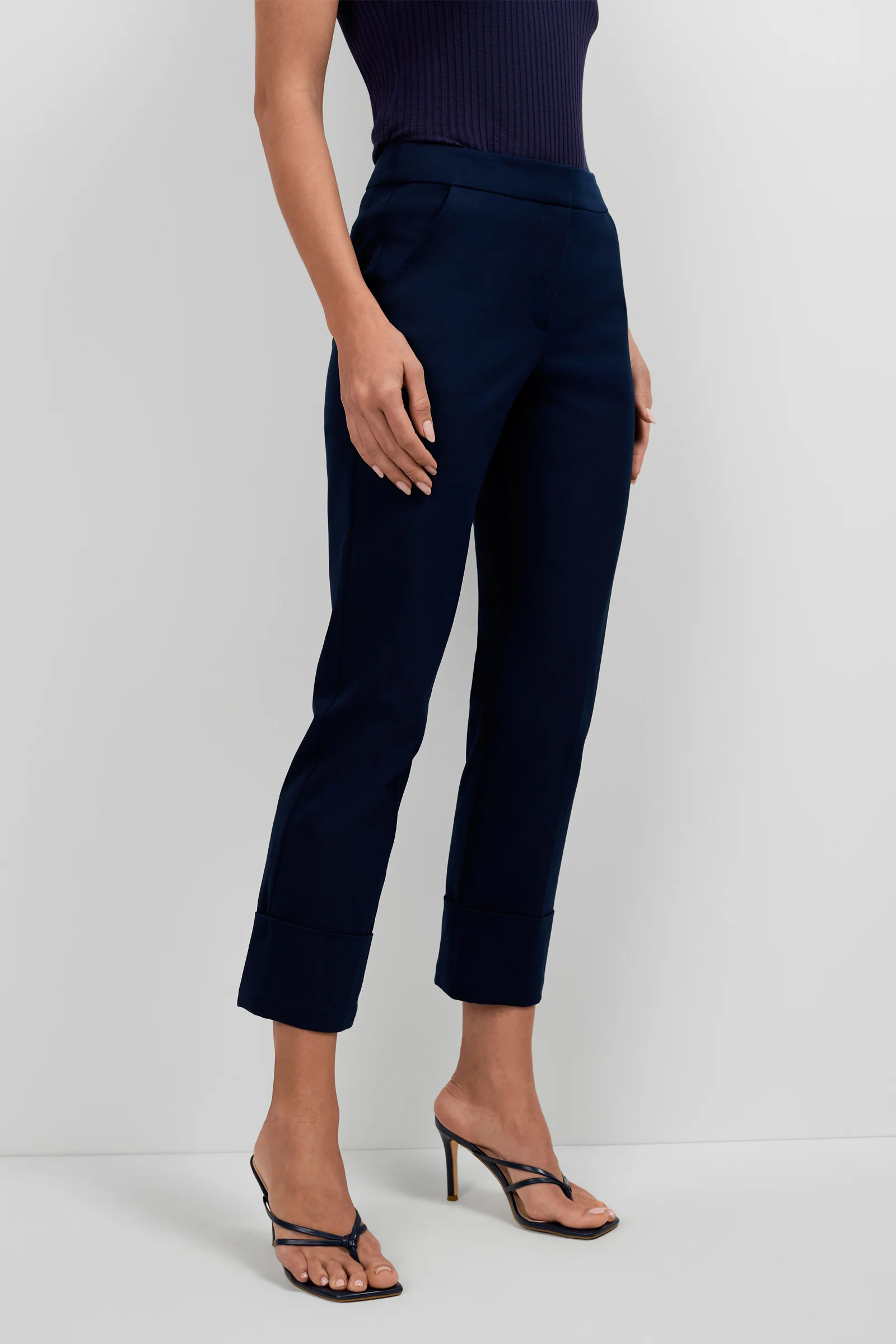Banshee Cropped Cuff Hem Pants - Image 3