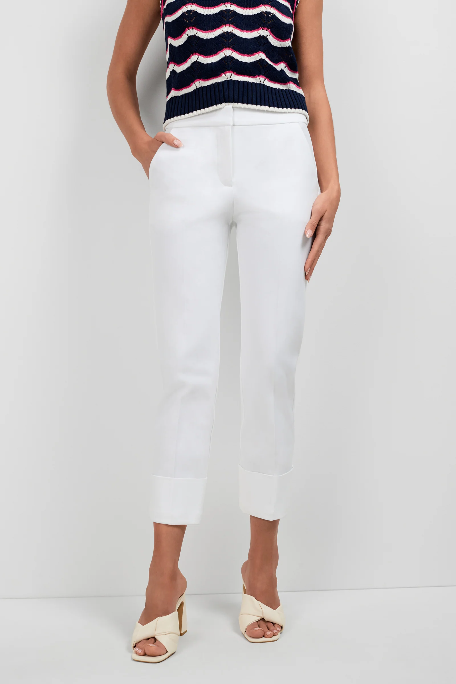 Banshee Cropped Cuff Hem Pants - Image 2