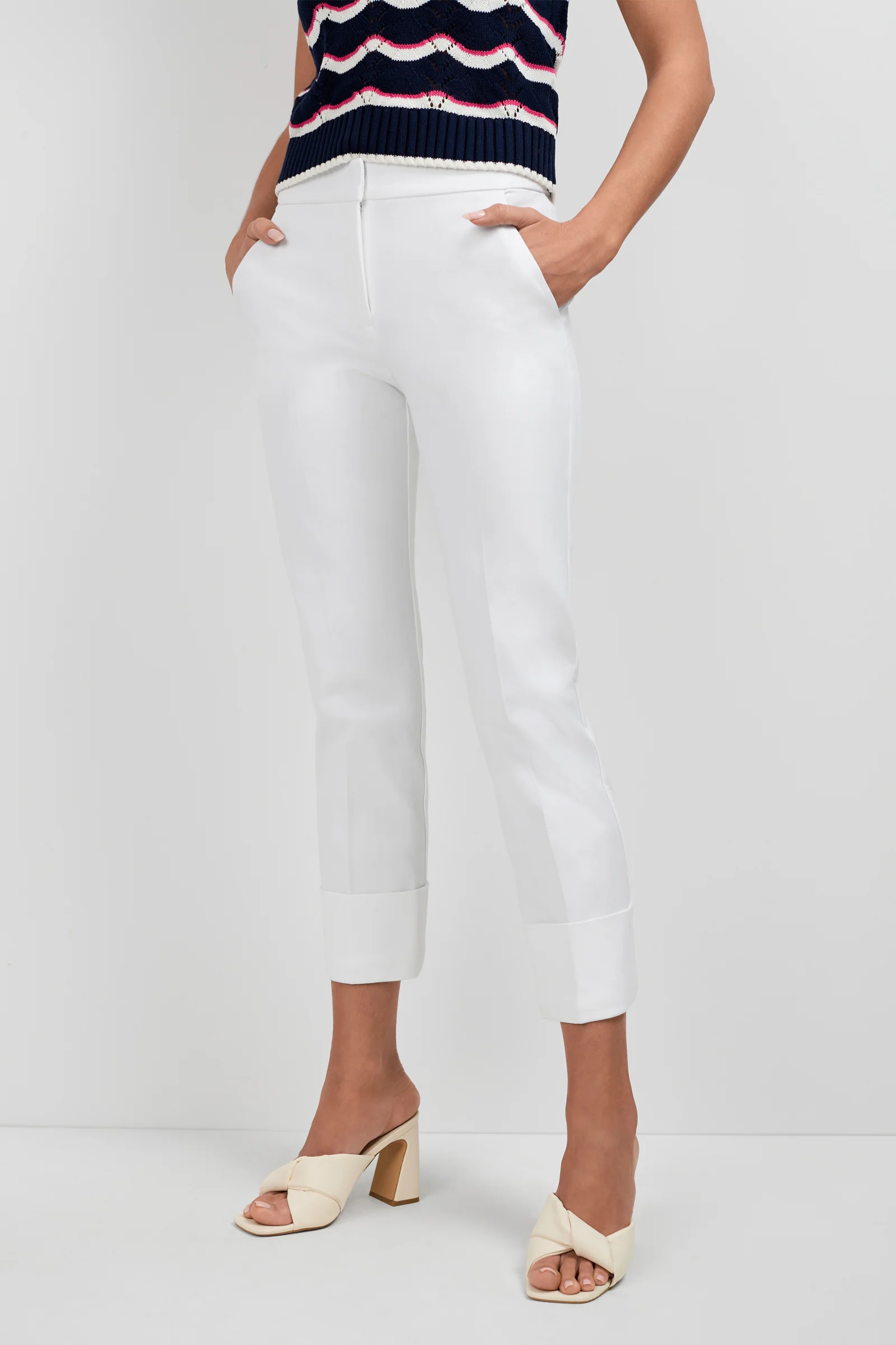 Banshee Cropped Cuff Hem Pants - Image 3