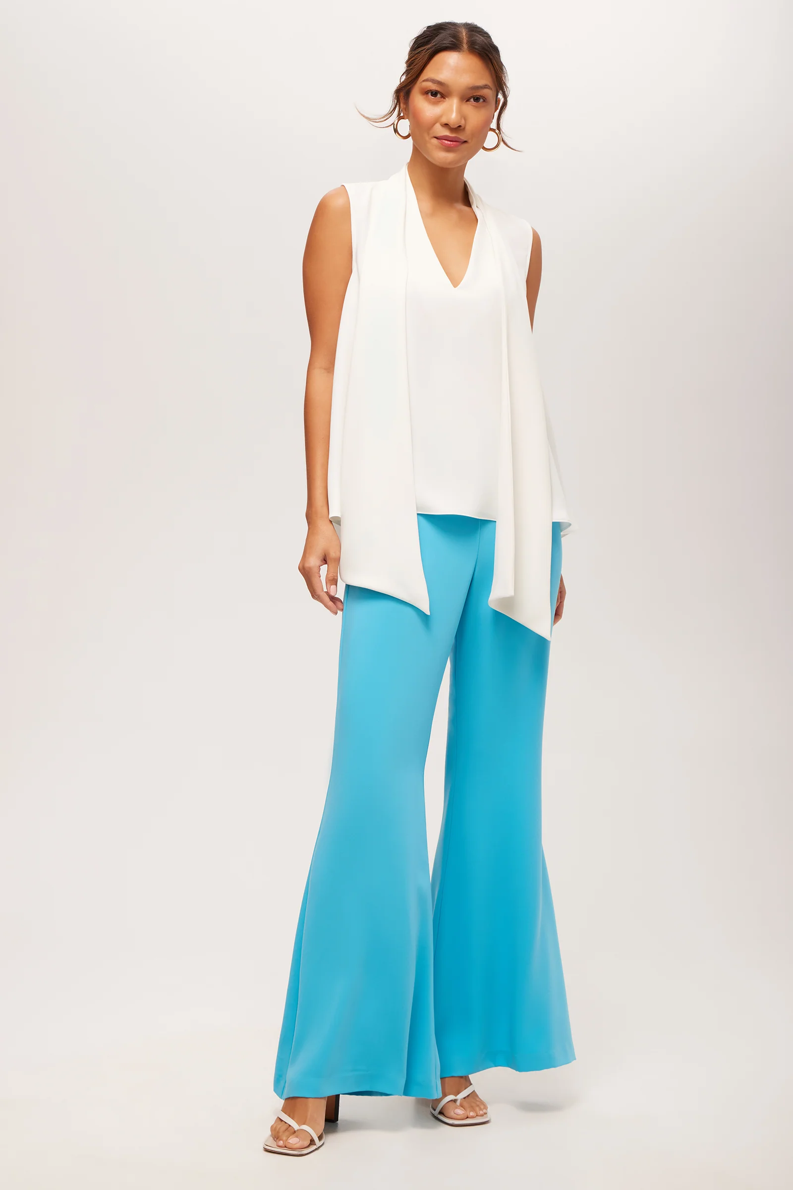 Circuit Sleeveless V-Neck Top - Double Georgette - Image 6