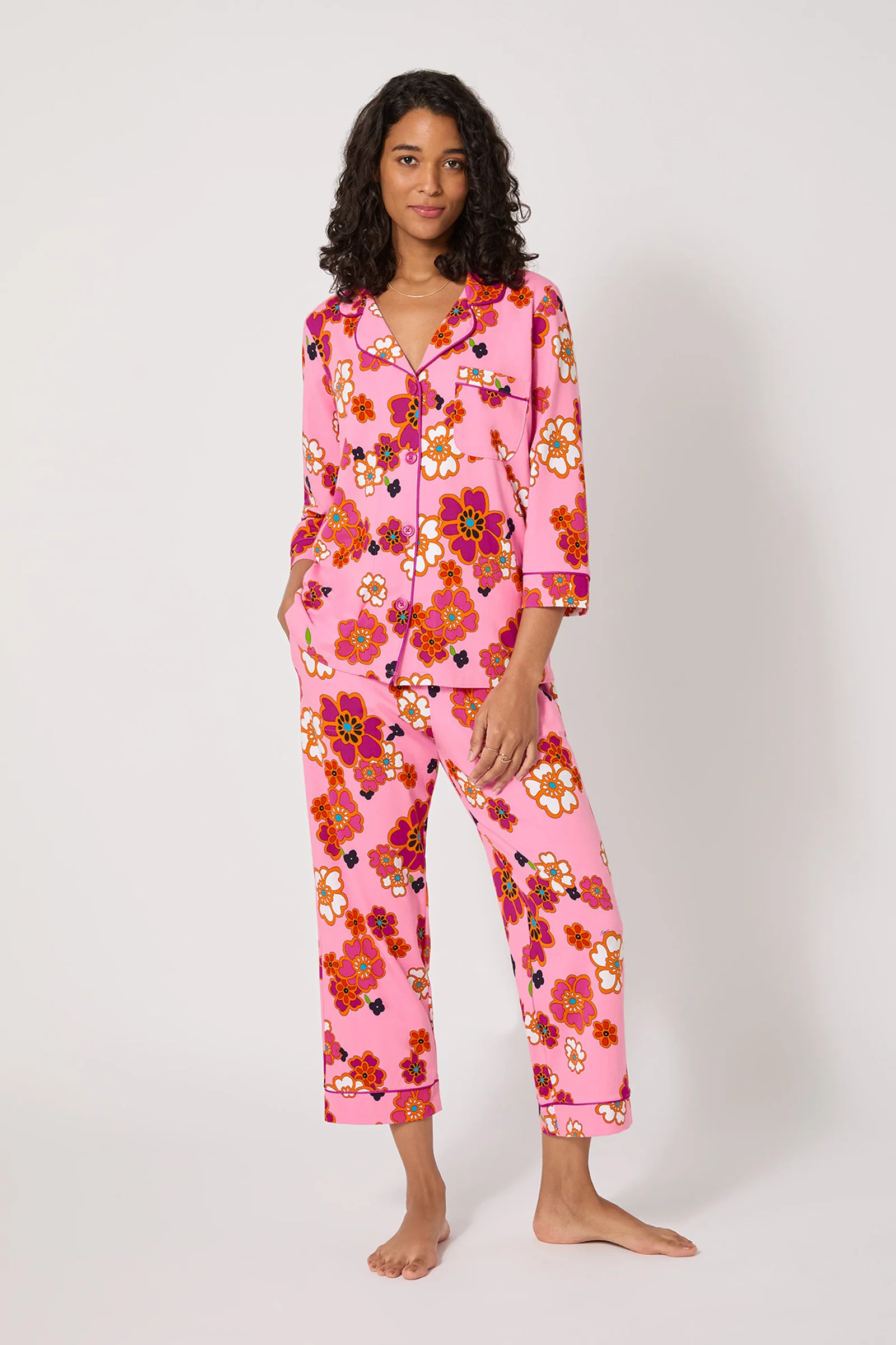 Crop Classic PJ Set - Resort Floral