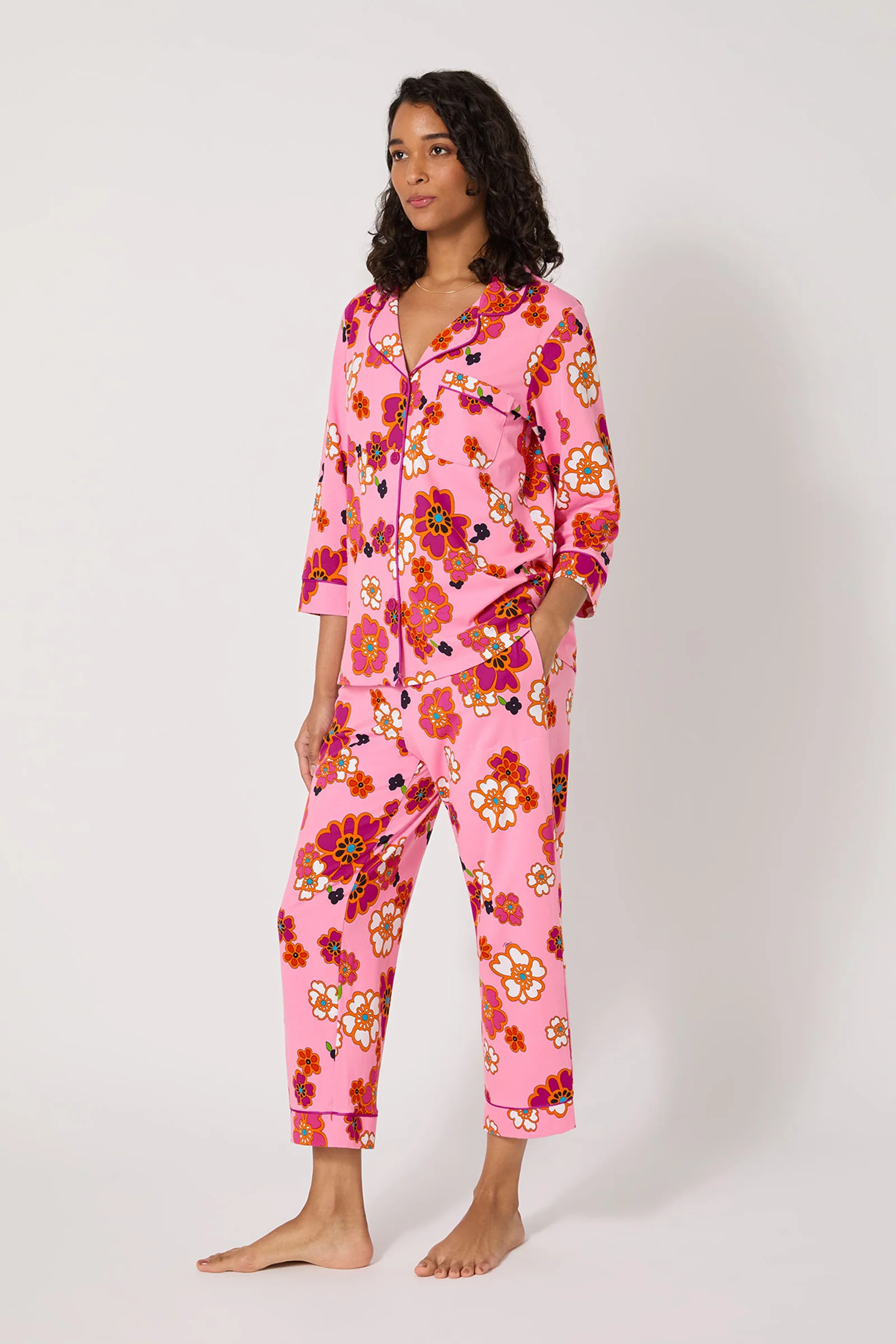Crop Classic PJ Set - Resort Floral - Image 2