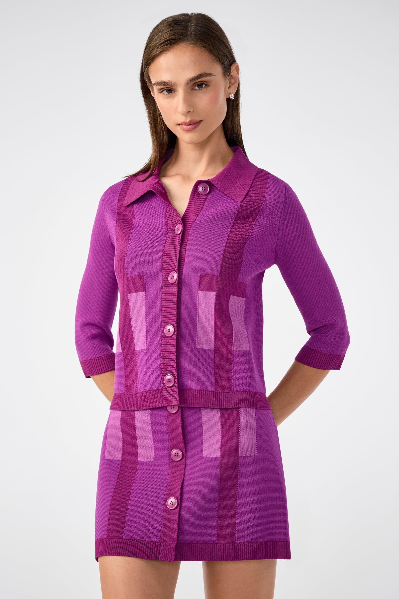 Gaia Trompe L'Oeil Knit Cardigan