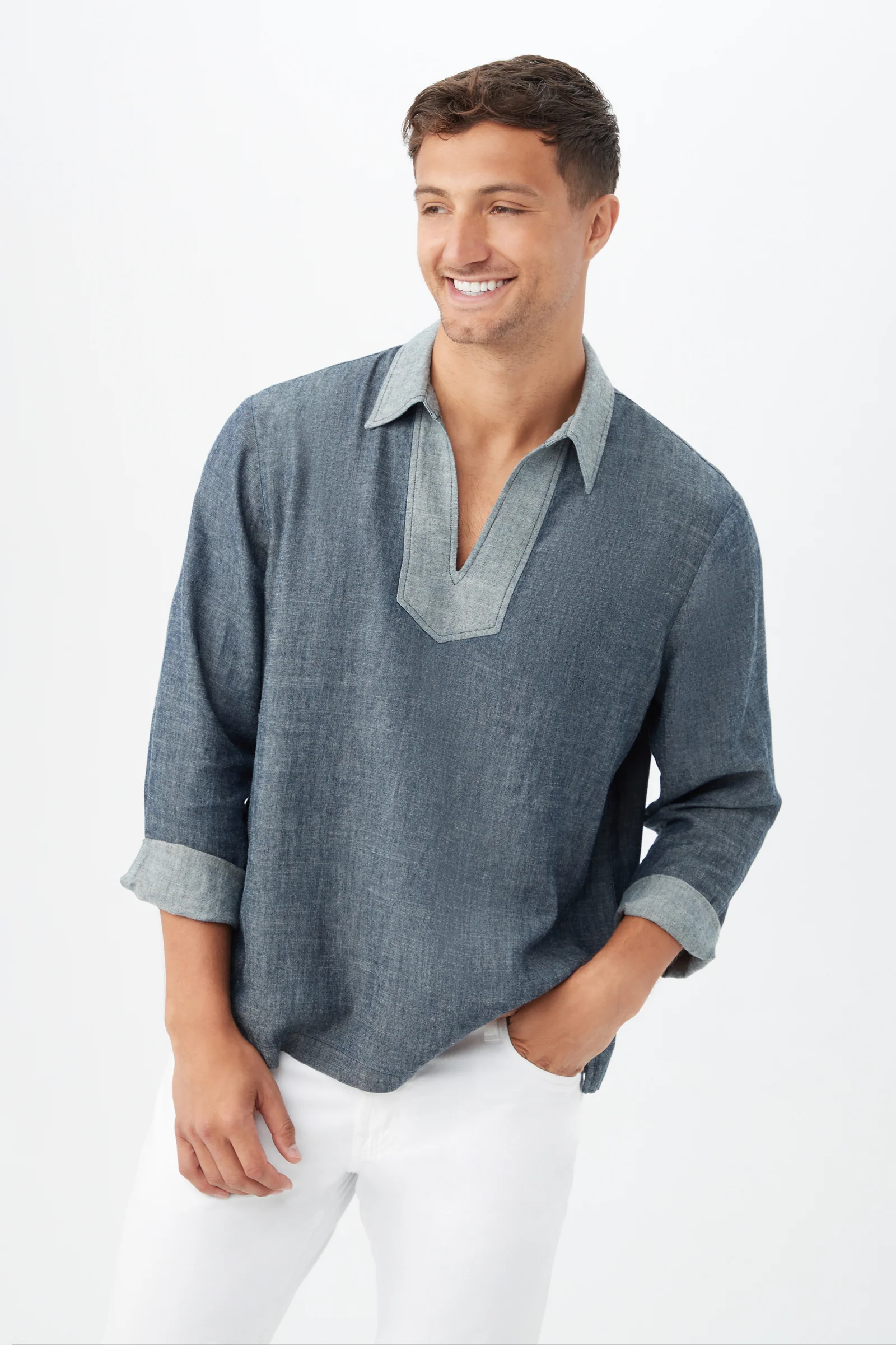 Holmes Long-Sleeve Pullover - Chambray