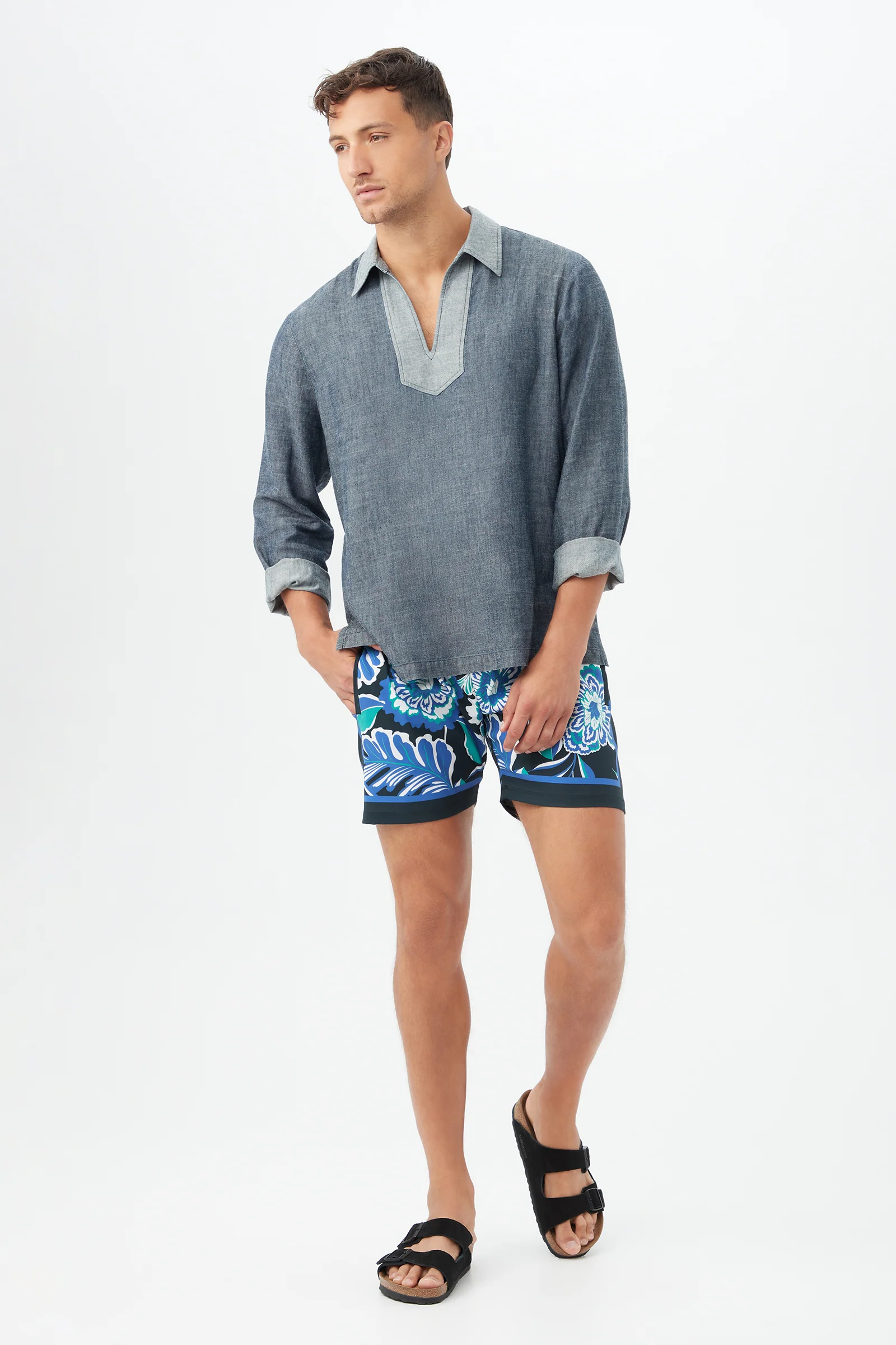 Holmes Long-Sleeve Pullover - Chambray - Image 5