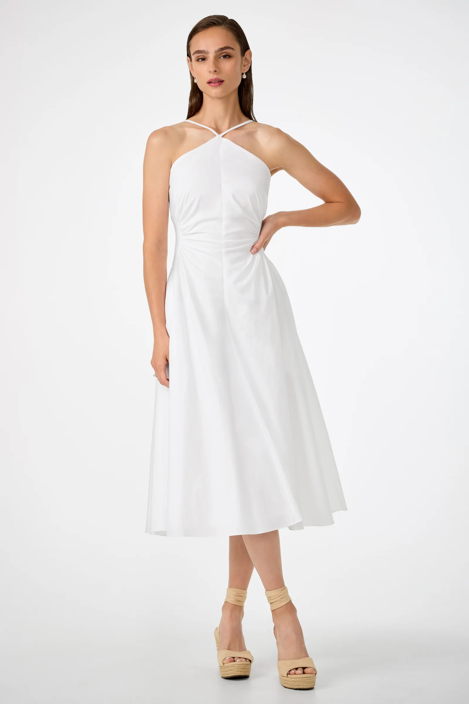 Kata Shirred Waist Midi Dress - Image 6
