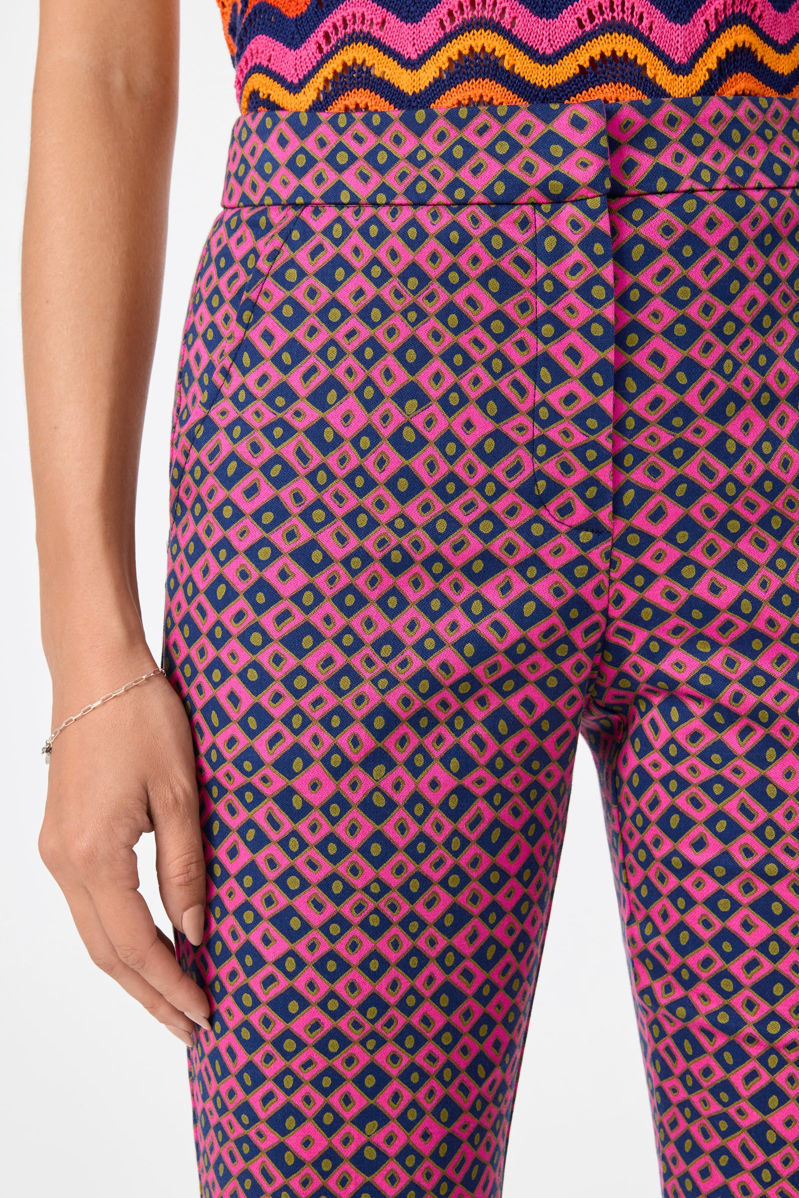Lulu Cropped Pants - Himari Herringbone - Image 3