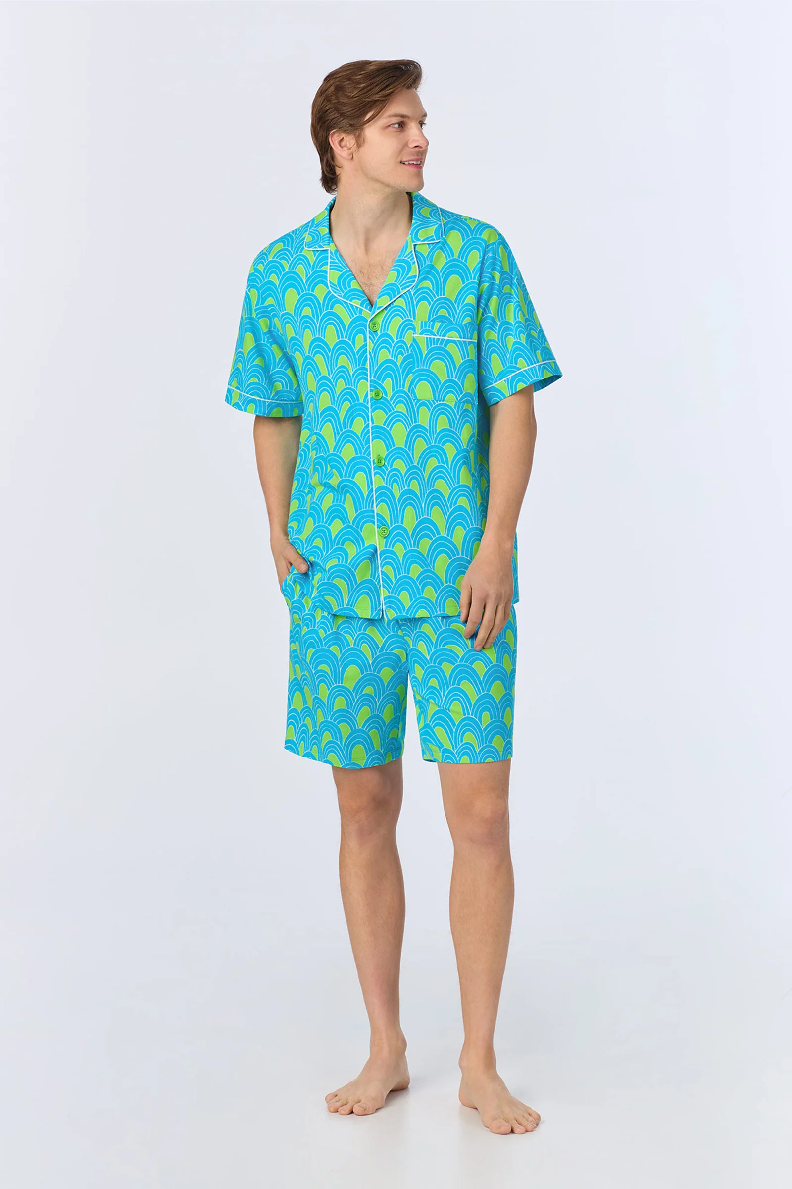 Men's Boxer PJ Set - Geo Stretch Jersey - Image 2