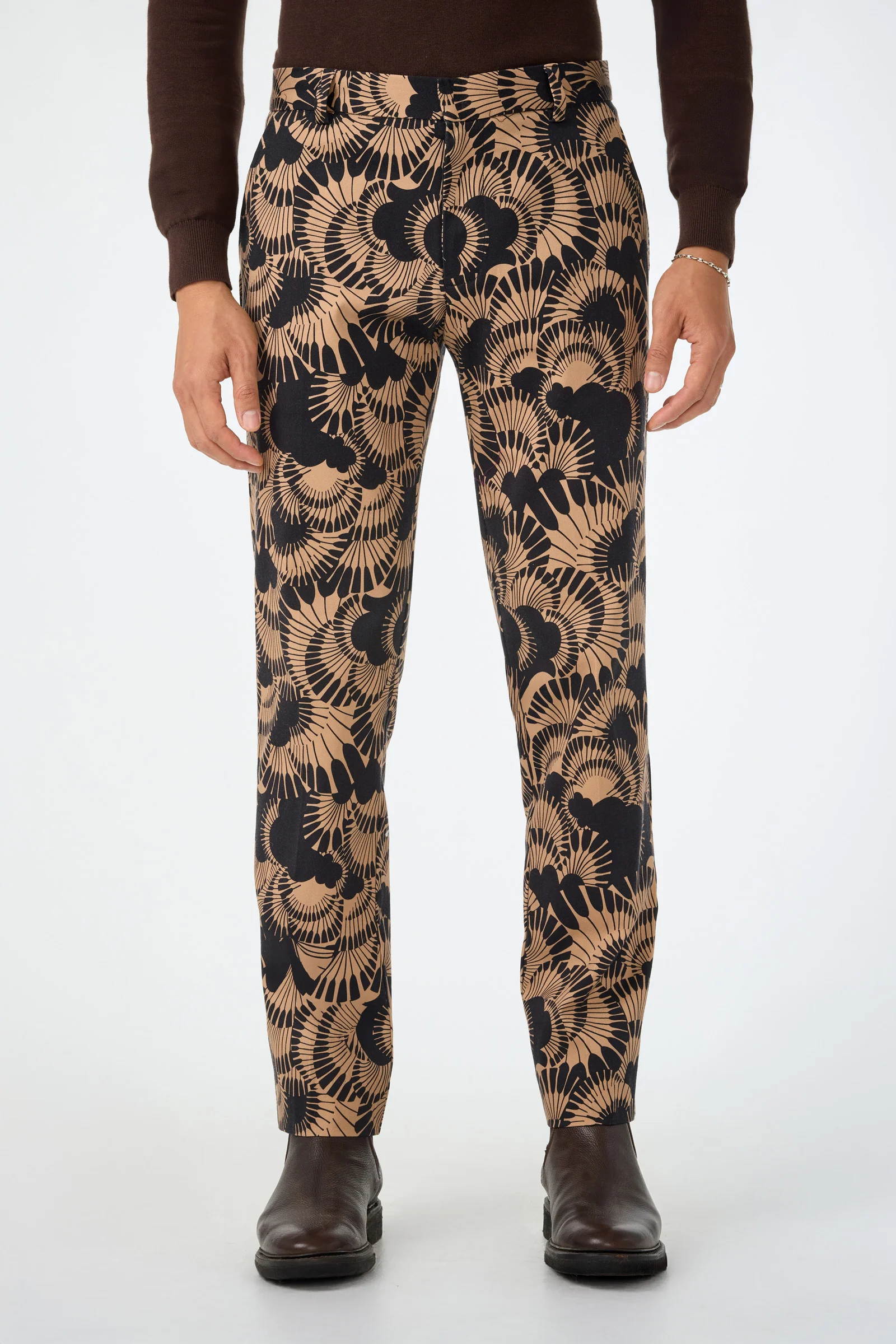 Clyde Slim Trouser - Juniper Herringbone