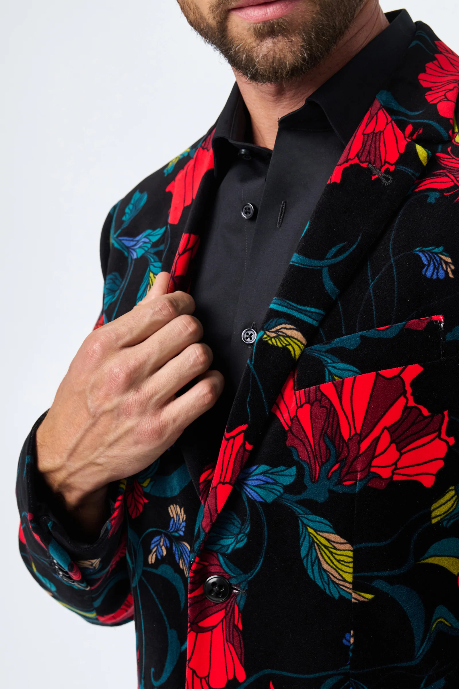 Thurston Printed Velvet Blazer - Image 5