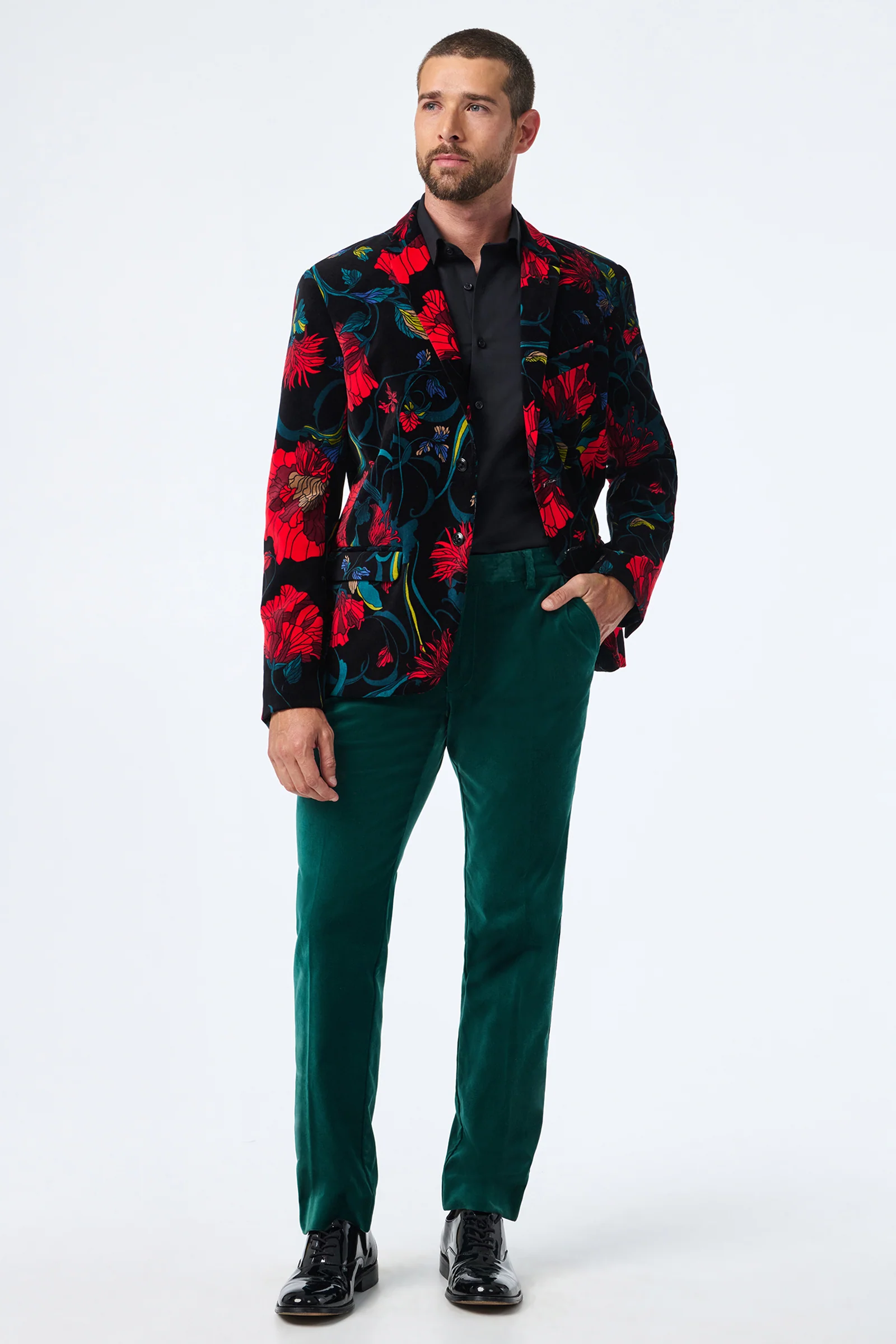 Thurston Printed Velvet Blazer - Image 6