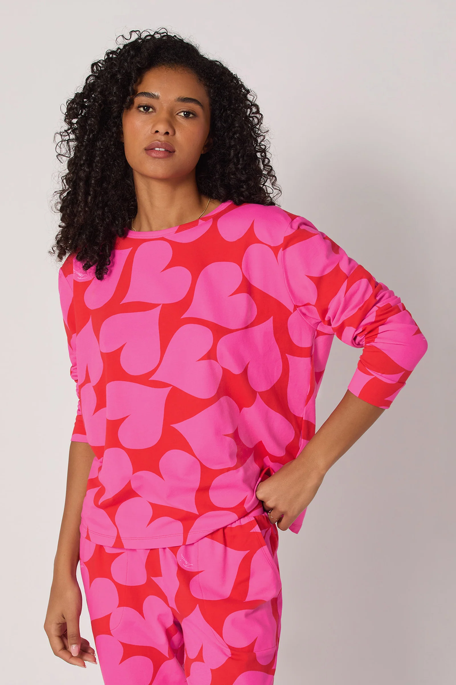 Pullover PJ Set - Hearts - Image 4