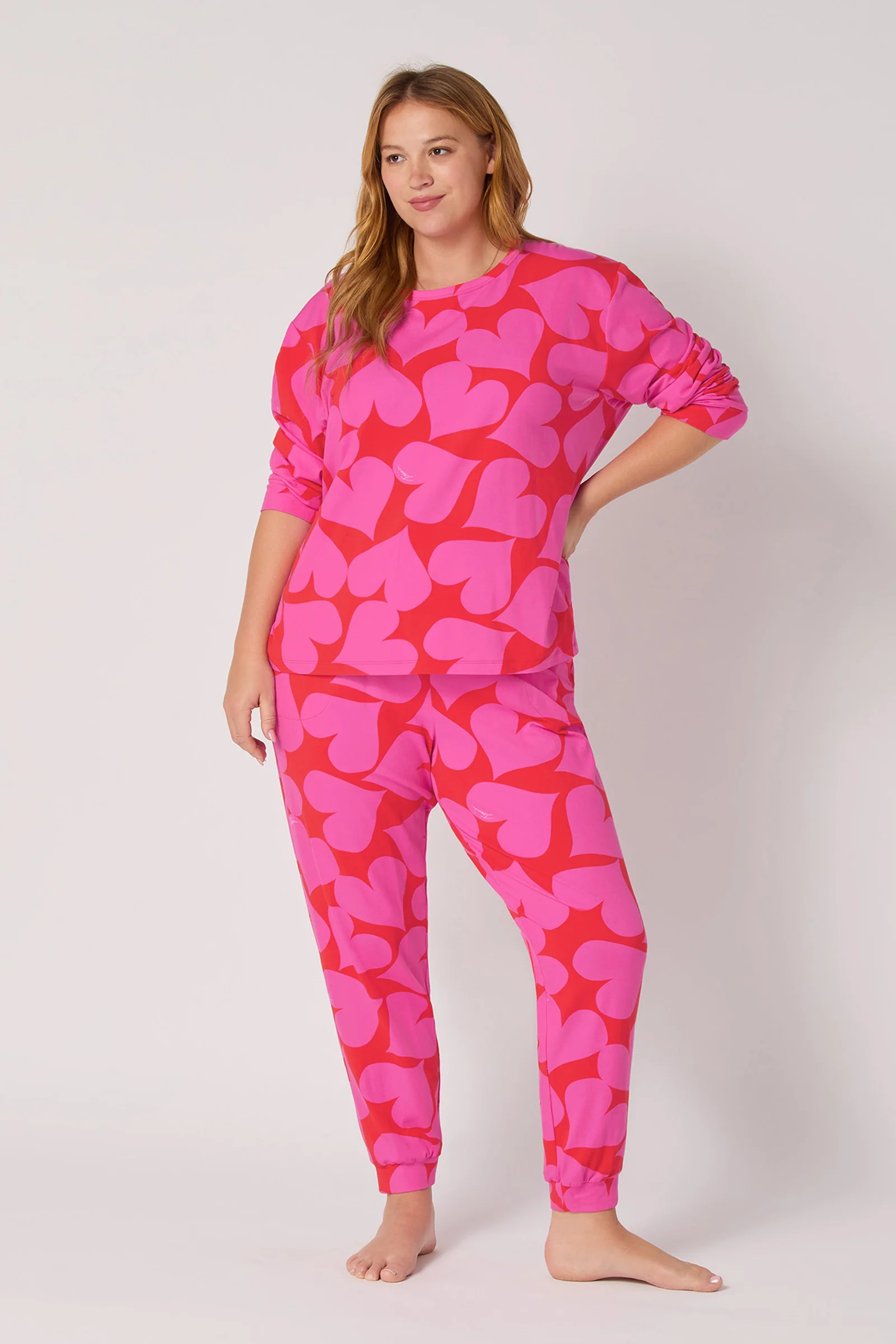Pullover PJ Set - Hearts - Image 5