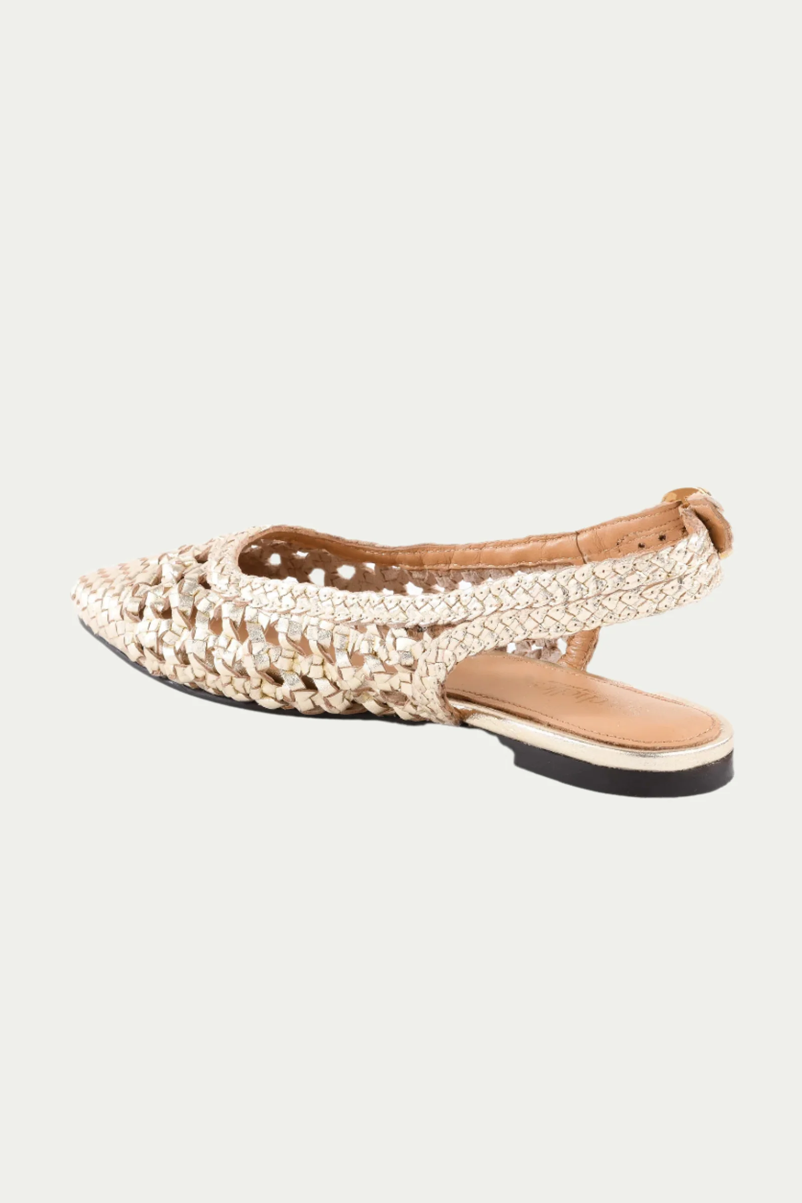 Avalon Slingback - Gold Leather - Image 4