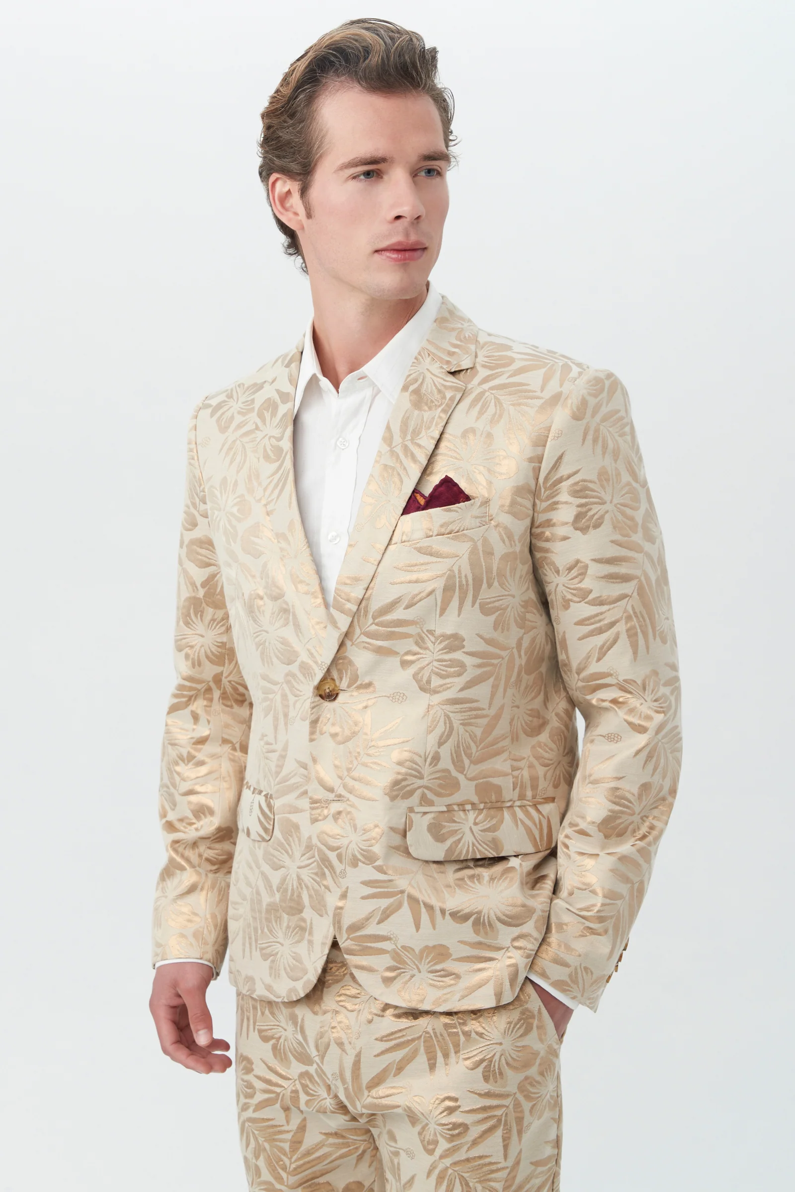 Thurston Blazer - Hibiscus Hideaway Jacquard - Image 4